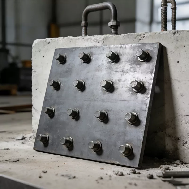 Įterpta plieno plokštė