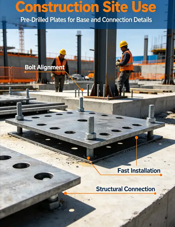 Pre-drilled Carbon Steel Plate